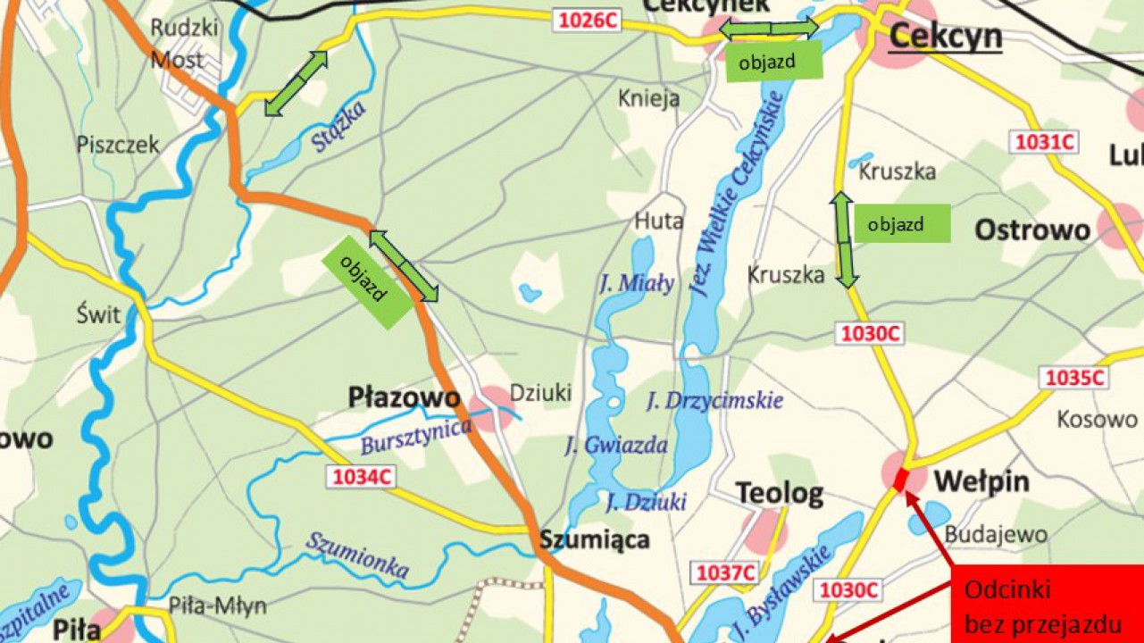 Od 25 czerwca utrudnienia na drodze Bysław-Wełpin. Odcinek będzie zamknięty z powodu prac remontowych