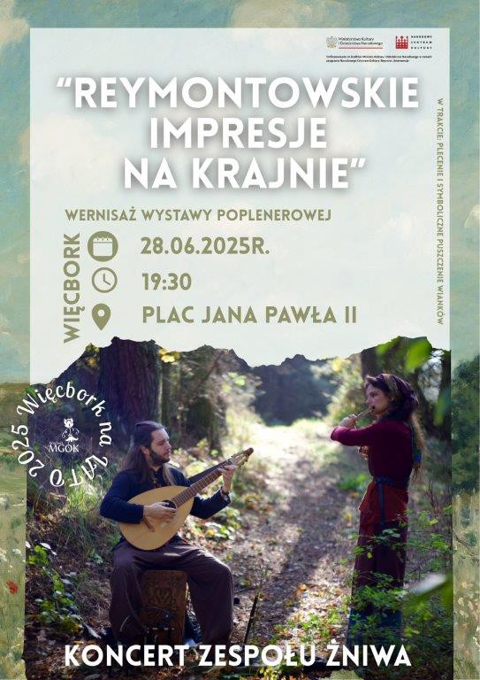 Miejsko - Gminny Ośrodek Kultury w Więcborku zaprasza na wernisaż prac plenerowych "Reymontowskie impresje na Krajnie"
