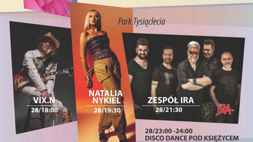 Vix.N, Natalia Nykiel i IRA na Dniach Chojnic. W sobotę 28.06. koncerty w Parku Tysiąclecia