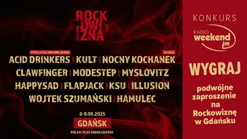 Konkurs Weekend FM. Wygraj podwójne zaproszenie na Rockowiznę w Gdańsku!