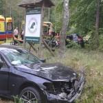   | Trzy osoby ranne w wypadku w gminie Koczała. Sprawca nie zatrzymał się na znaku STOP