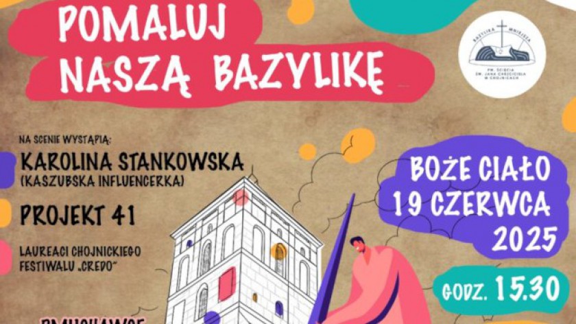 Dzisiaj 19.06 w Fosie Miejskiej Piknik Parafialny Chojnickiej Bazyliki. Będą artyści i atrakcje dla najmłodszych