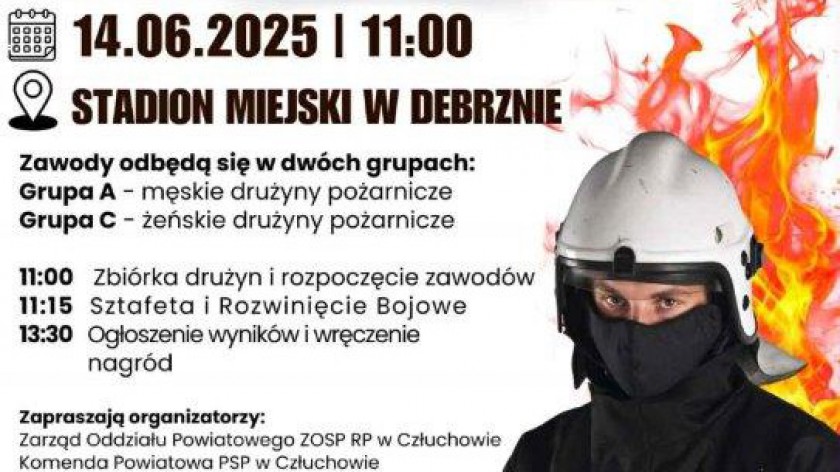 W sobotę 14.06, w Debrznie Powiatowe Zawody Sportowo-Pożarnicze dla OSP