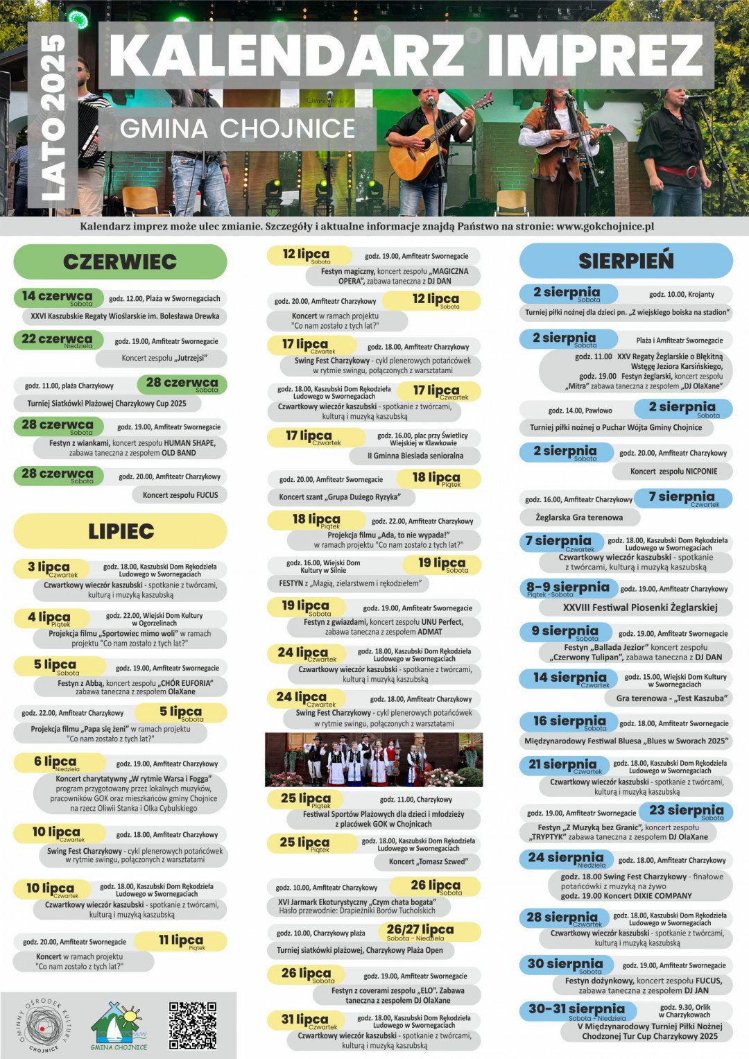 Wakacje z Gminnym Ośrodkiem Kultury w Chojnicach. Mamy informacje o letnich imprezach