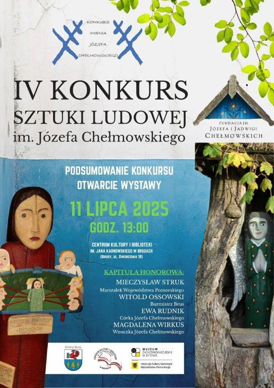 W piątek 11 lipca w Brusach odbędzie się podsumowanie Konkursu Sztuki Ludowej im. J&oacute;zefa Chełmowskiego