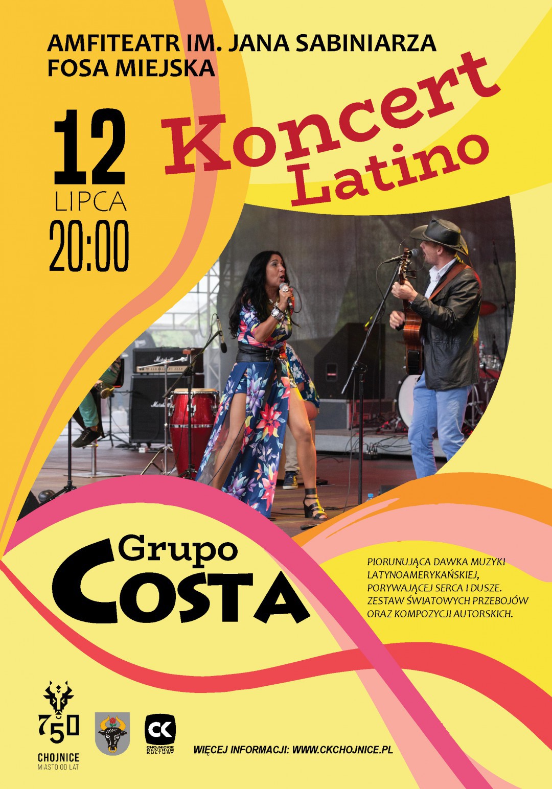 Koncert z muzyką latynoamerykańską w chojnickiej Fosie Miejskiej. Publiczność rozgrzeje Grupo Costa