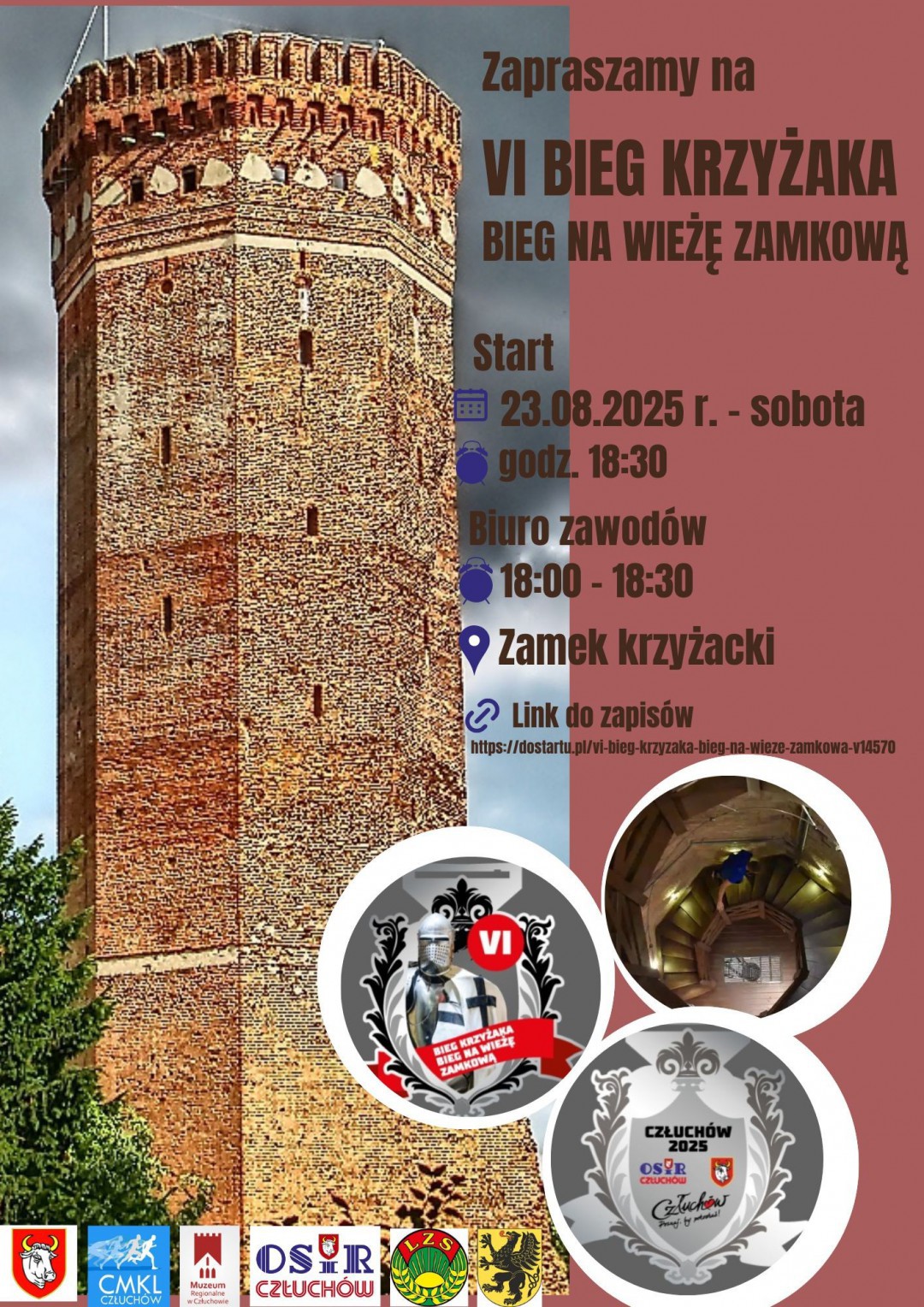 Kto najszybciej wbiegnie na wieżę człuchowskiego zamku? Zapisy do Biegu Krzyżaka na ostatniej prostej