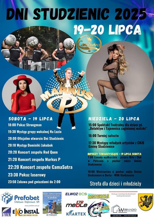 W ten weekend (19-20.07) Dni Studzienic. Będą pokazy strongman&oacute;w, turniej sołectw i koncerty