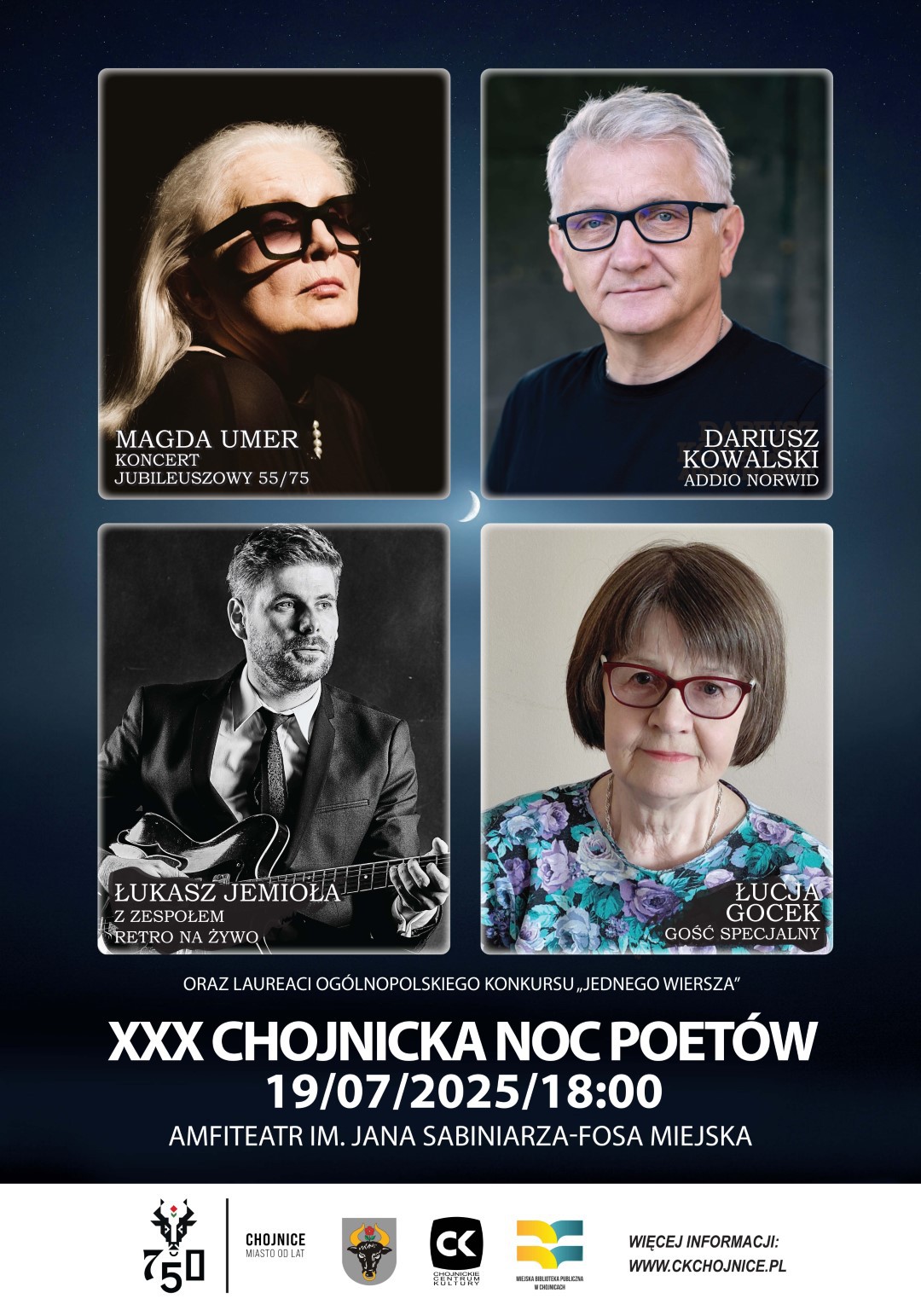 W sobotę (19.07.) jubileuszowa, 30. edycja Chojnickiej Nocy Poet&oacute;w. Gwiazdą wydarzenia będzie Magda Umer