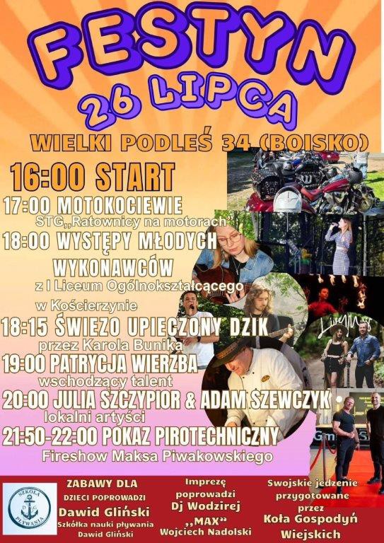 Występy artystyczne, pokazy ratownik&oacute;w na motorach, fire show oraz atrakcje dla dzieci. To wszystko w Wielkim Podlesiu, w gminie Kościerzyna