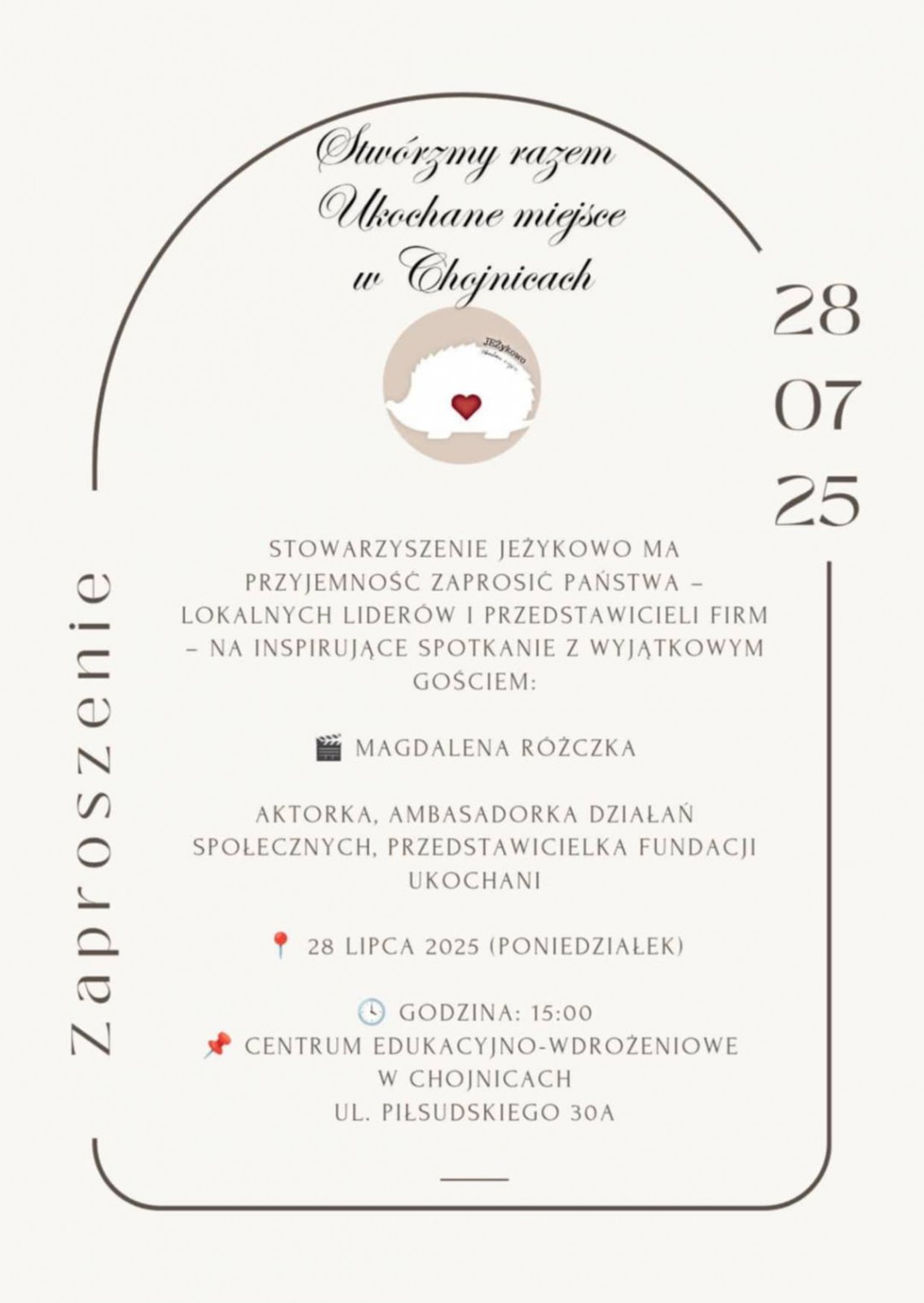 Nowe stowarzyszenie w Chojnicach inauguruje działalność. Wśr&oacute;d gości Magdalena R&oacute;żczka