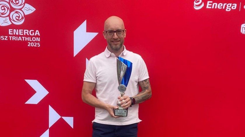Człuchowski policjant zdobył miejsce na podium podczas Mistrzostw Polski Policji w Triathlonie w Suszu