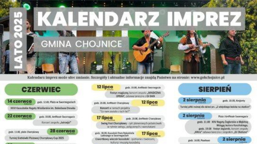 Wakacje z Gminnym Ośrodkiem Kultury w Chojnicach. Mamy informacje o letnich imprezach