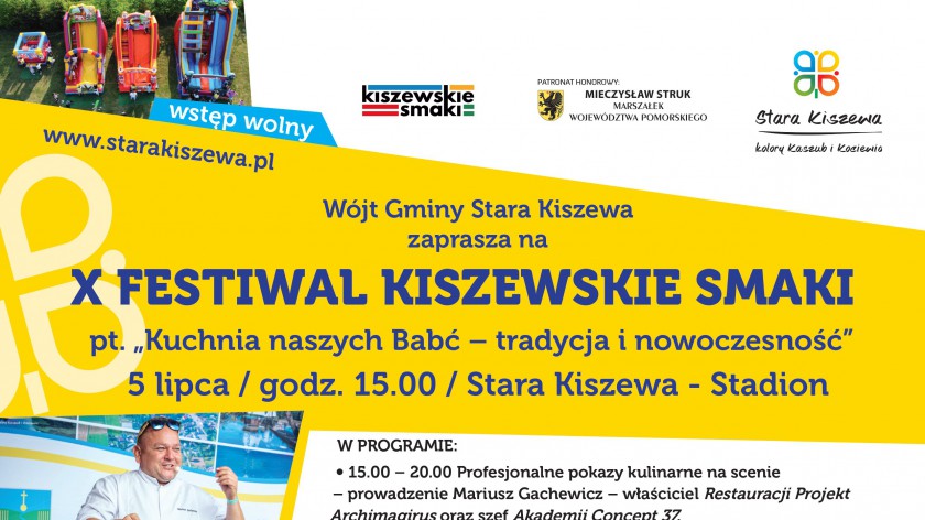 W sobotę 5 lipca w Starej Kiszewie w powiecie kościerskim Festiwal Kiszewskie Smaki