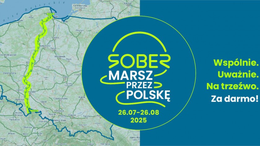 Sober Marsz przez Polskę przechodzi przez nasz region. Uczestnicy promują życie wolne od używek
