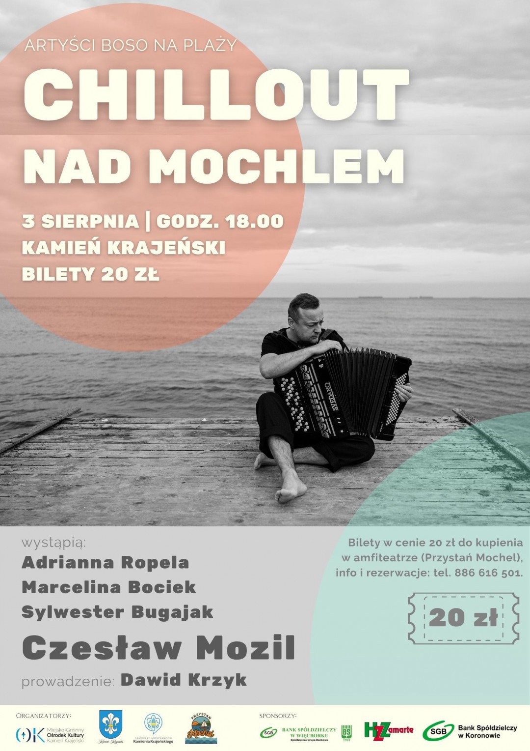 W niedzielę (03.08) w Kamieniu Krajeńskim druga edycja Chilloutu nad Mochlem. Wystąpi Czesław Mozil
