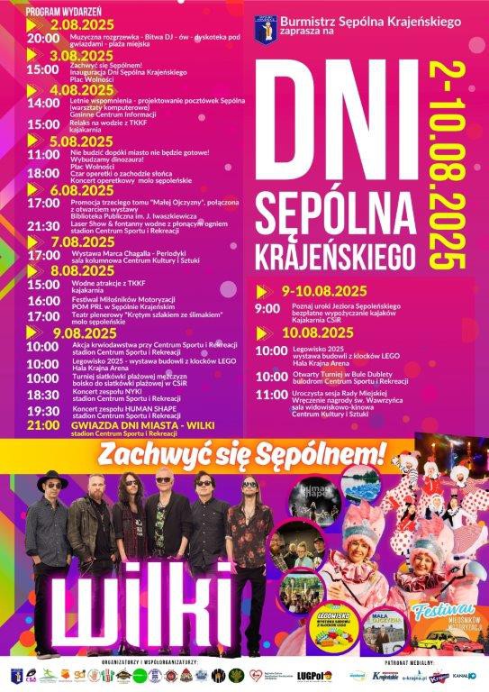 Już jutro (3.08) oficjalna inauguracja dni Sęp&oacute;lna Krajeńskiego. Za tydzień zagrają tu "Wilki"