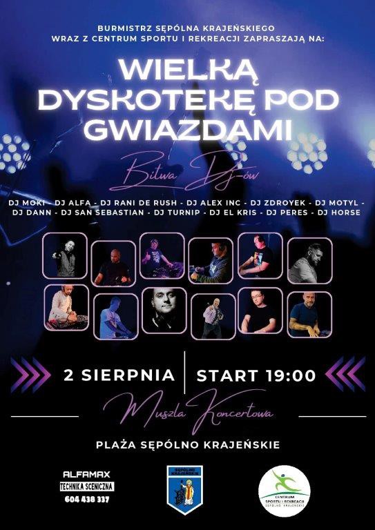 Centrum Sportu i Rekreacji w Sęp&oacute;lnie Krajeńskim zaprasza dziś (2.08) na dyskotekę na plaży