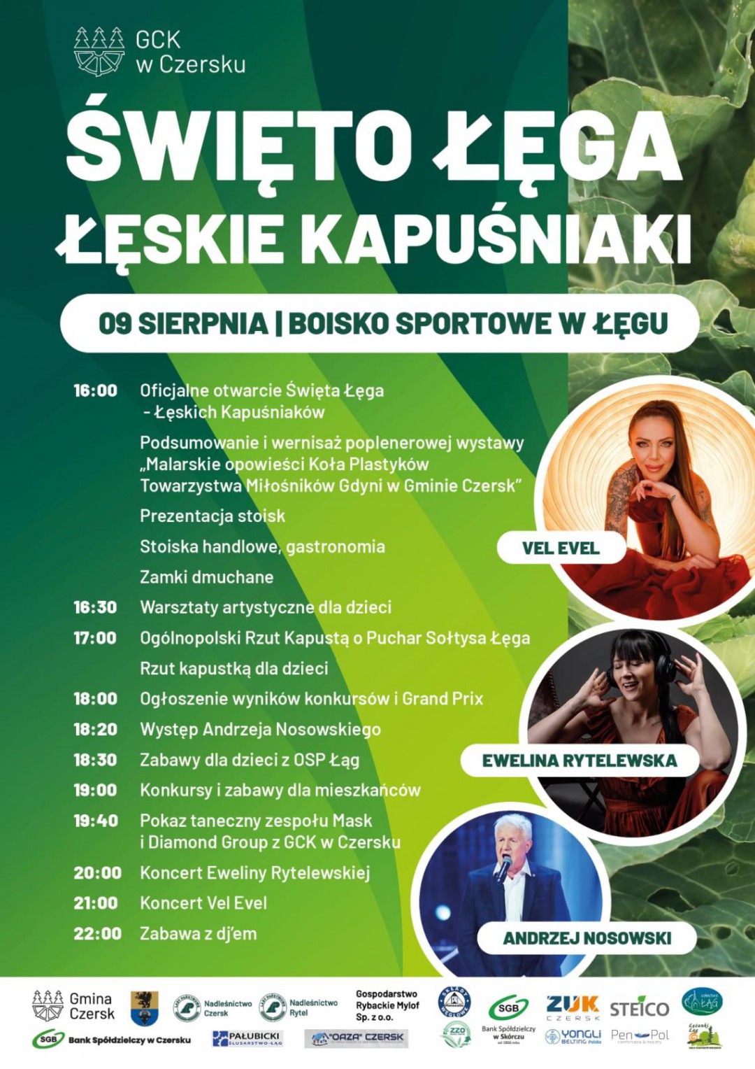 Jutro (9.08) Święto Łęga Łęskie Kapuśniaki. Będą rzuty kapustą i konkursy dla mieszkańc&oacute;w