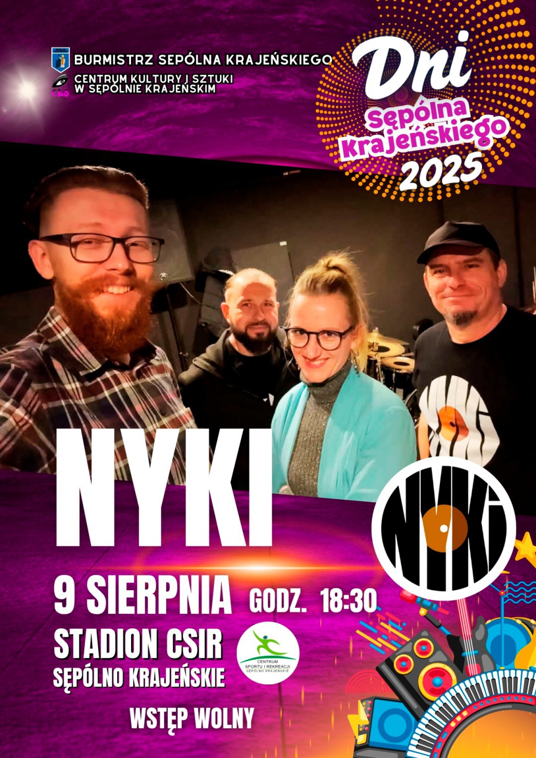 Dzisiaj (09.08) kulminacja obchod&oacute;w tegorocznych Dni Sęp&oacute;lna Krajeńskiego. Na stadionie miejskim zagrają "Wilki"