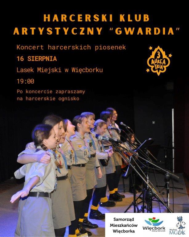 Trzeci Szczep Więcborskich Drużyn Harcerskich zaprasza dziś (16.08) na koncert harcerskich piosenek