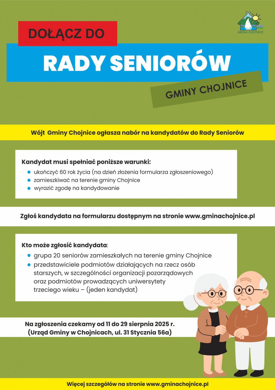 Słabo z naborem chętnych do Rady Senior&oacute;w. Gmina Chojnice ponawia apel