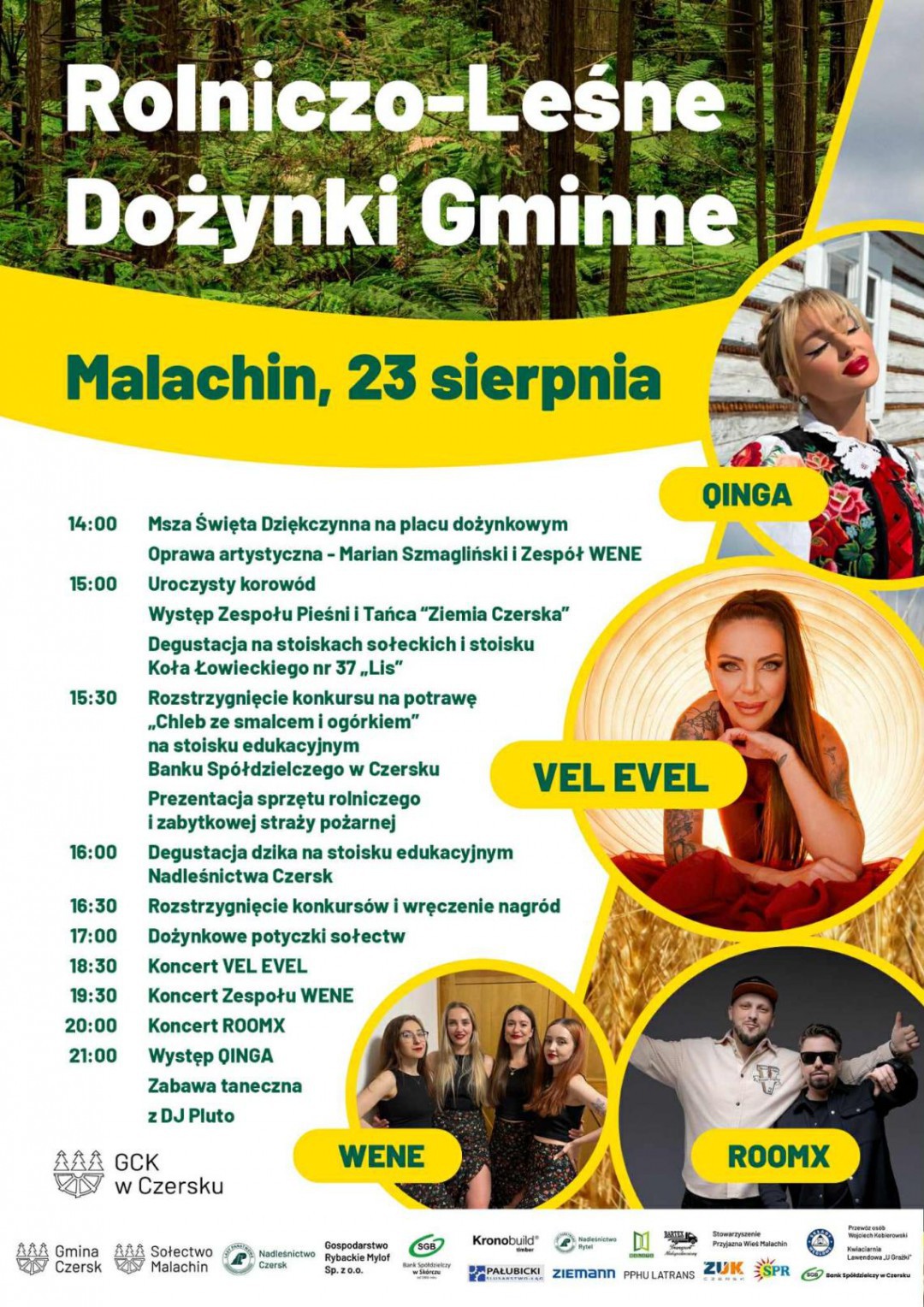 Dziś (23.08) w Malachinie rolniczo-leśne dożynki gminy Czersk