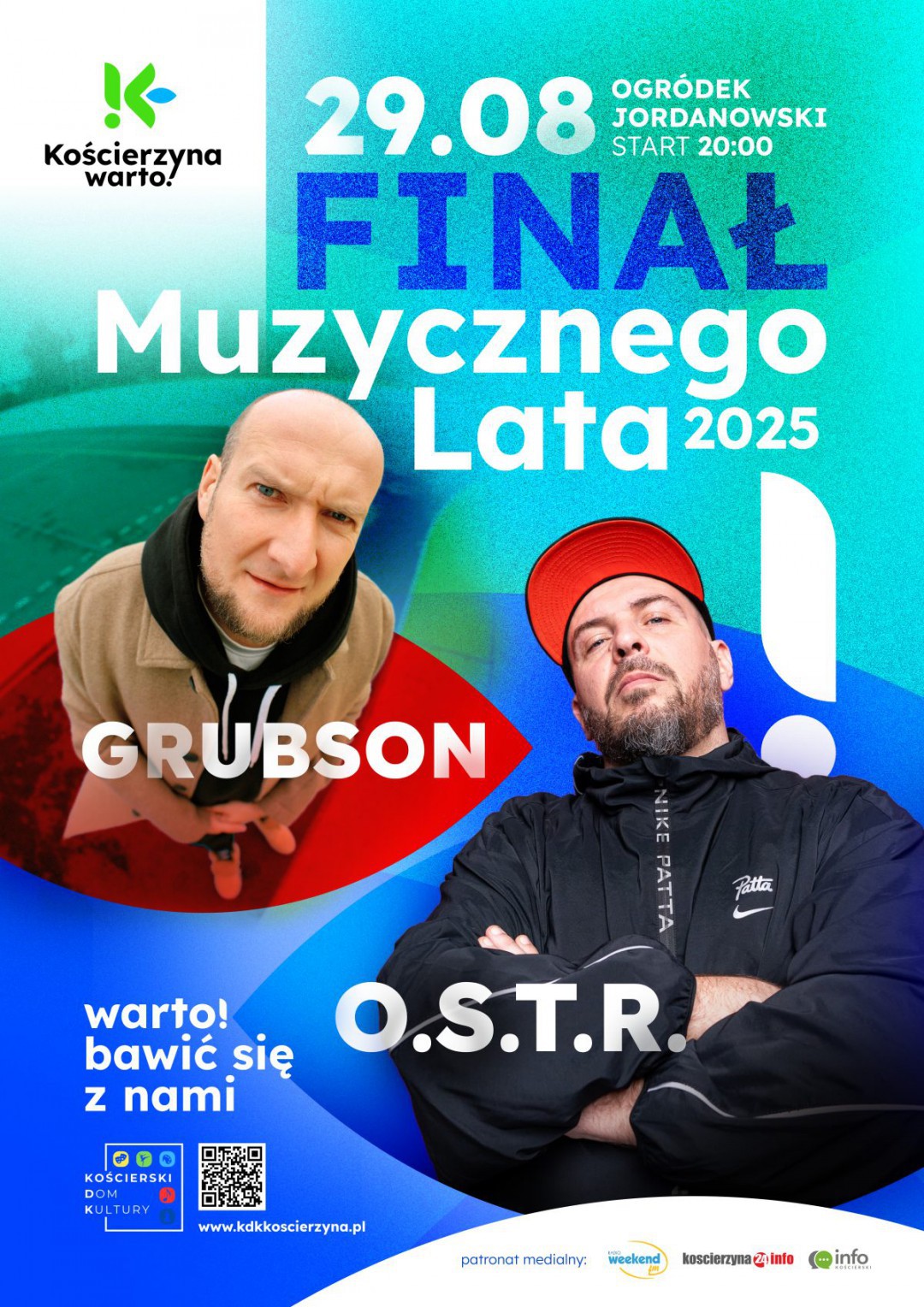 Grubson i O.S.T.R. wystąpią na zakończenie lata w Kościerzynie. "Widzimy się w Ogr&oacute;dku Jordanowskim"