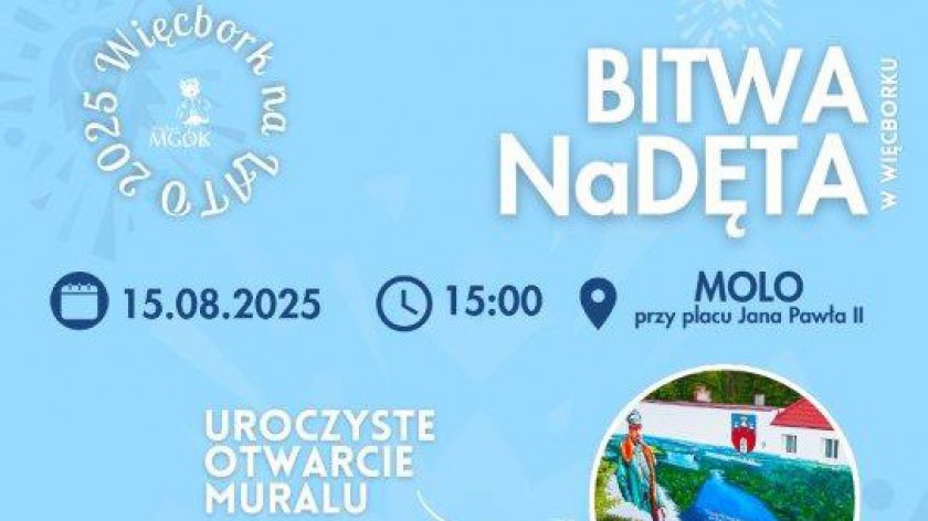 Miejsko-Gminny Ośrodek Kultury w Więcborku zaprasza dziś 15.08 na koncert orkiestr dętych pt. Bitwa naDęta