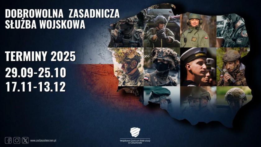 Wojskowe Centrum Rekrutacji w Człuchowie zachęca do wzięcia udziału w szkoleniu dobrowolnej zasadniczej służby wojskowej