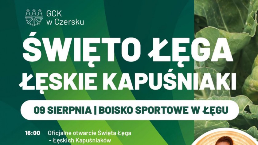 Jutro 9.08 Święto Łęga Łęskie Kapuśniaki. Będą rzuty kapustą i konkursy dla mieszkańców
