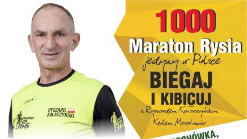 Ryszard Kałaczyński, rolnik-biegacz z Wituni koło Więcborka przebiegnie dziś 15.08 swój tysięczny maraton