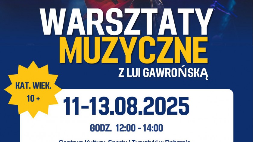 Warsztaty muzyczne z Lui. Luiza Gawrońska popracuje z młodzieżą z gminy Debrzno