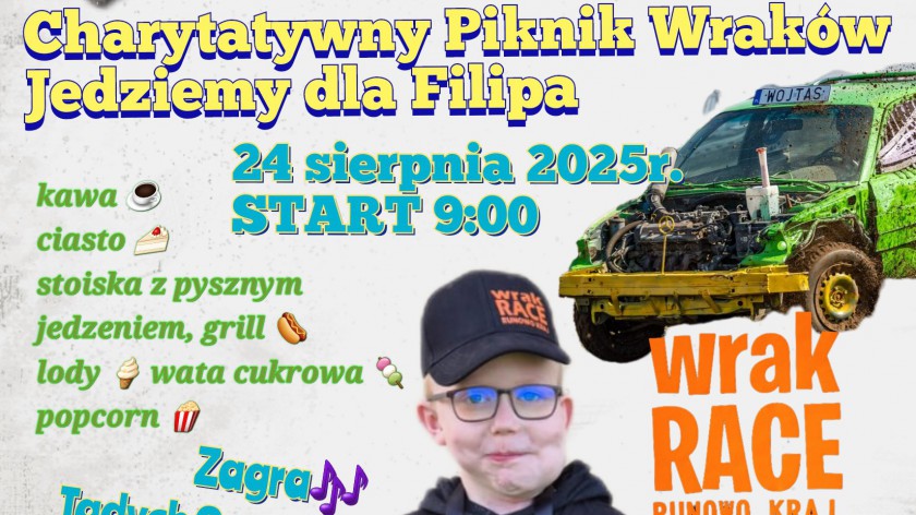 Wyścigi wraków samochodowych wracają do powiatu sępoleńskiego. Jutro 24.08 kolejna taka charytatywna impreza