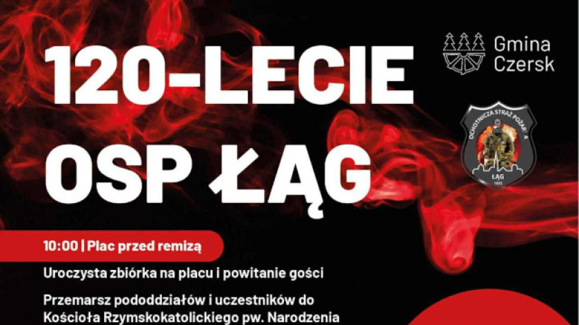 Jutro 20.09. OSP w Łęgu obchodzi jubileusz 120-lecia. Będzie uroczysty apel i odznaczenia dla druhów