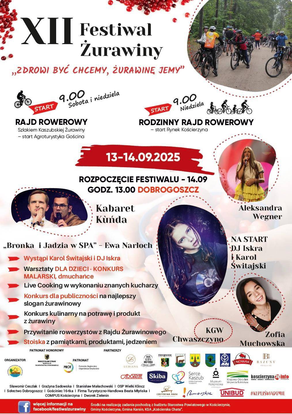 W Dobrogoszczy, w gminie Kościerzyna, odbędzie się jutro (14.09.) Festiwal Żurawiny