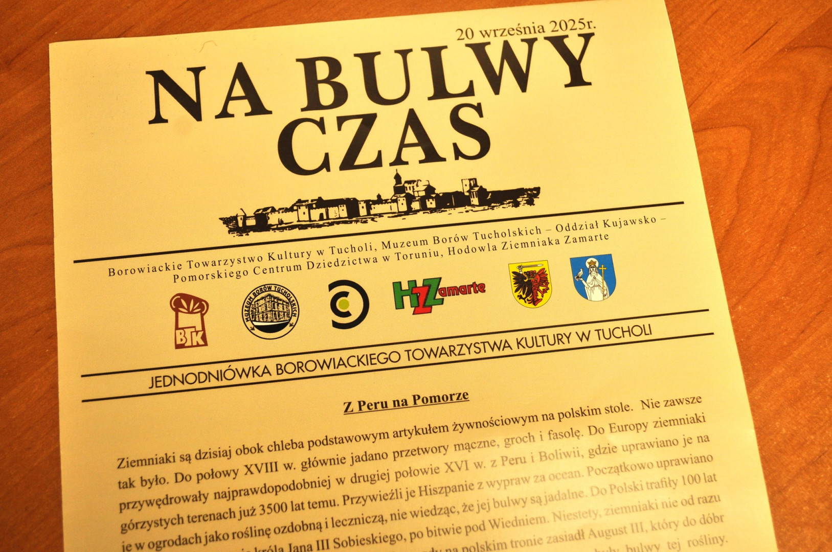 "Jano durch bulwy i bulwy" - w sobotę (20.09) w Tucholi podczas biesiady borowiackiej kr&oacute;lował będzie ziemniak (ROZMOWA)