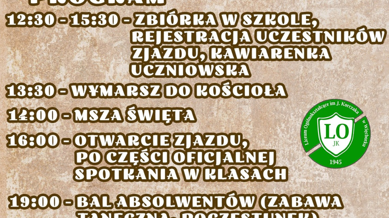 W Więcborku odbędzie się dziś (20.09) zjazd absolwent&oacute;w tutejszego liceum