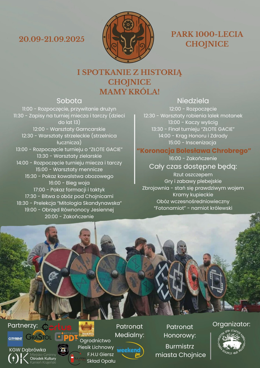 Dziś (21.09) drugi dzień imprezy historycznej w Chojnicach. Będzie inscenizacja koronacji Bolesława Chrobrego
