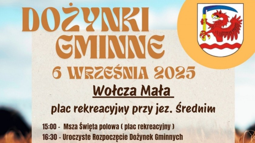 Dziś 6.09 odbędą się dożynki gminy Miastko. Święto plonów odbędzie się nad jeziorem w Wołczy Małej