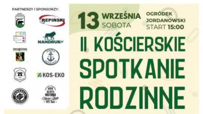 W najbliższą sobotę 13.09. w Kościerzynie odbędzie się druga odsłona Kościerskich Spotkań Rodzinnych