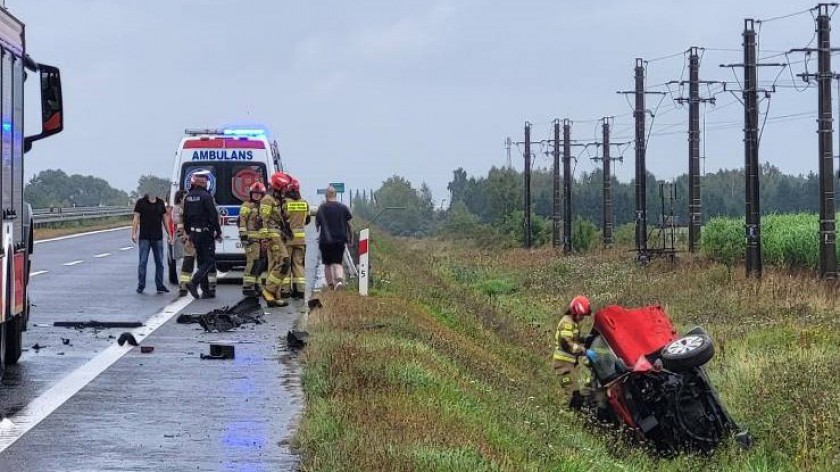 Kolizja na obwodnicy Chojnic. Utrudnienia pomiędzy węzłami Chojnaty-Pawłówko