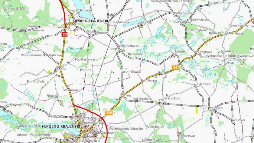 GDDKiA nie może rozstrzygnąć przetargu na projekt remontu drogi krajowej nr 25 w powiecie sępoleńskim