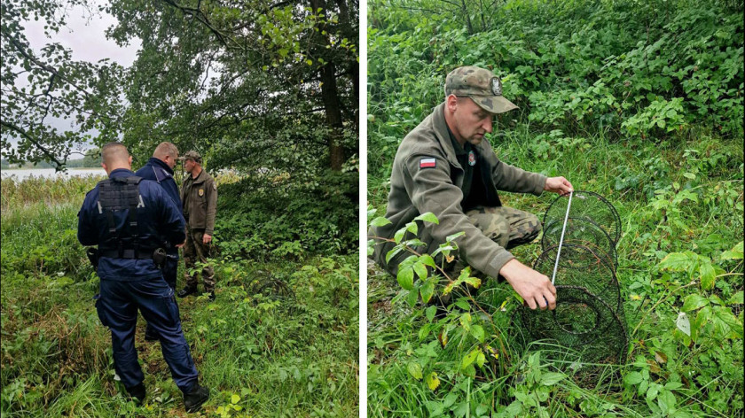 Państwowa Straż Rybacka w Kościerzynie zatrzymała na gorącym uczynku 55-letniego kłusownika