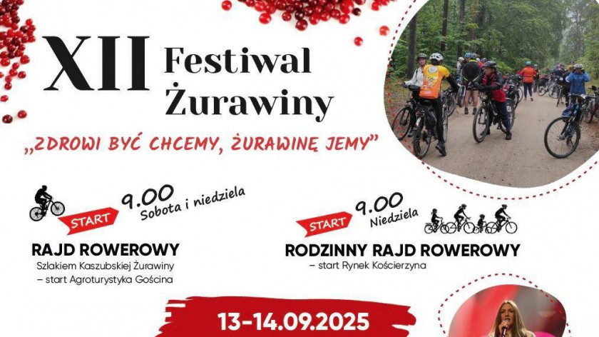 W Dobrogoszczy, w gminie Kościerzyna, odbędzie się jutro 14.09. Festiwal Żurawiny