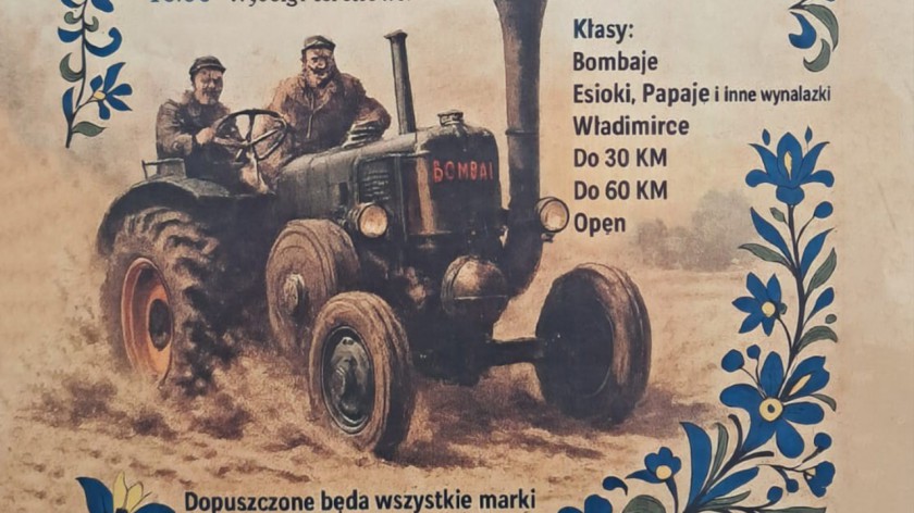 W sobotę 13.09 pierwsze w regionie wyścigi traktorów we Władysławku koło Chojnic. Będą też inne atrakcje