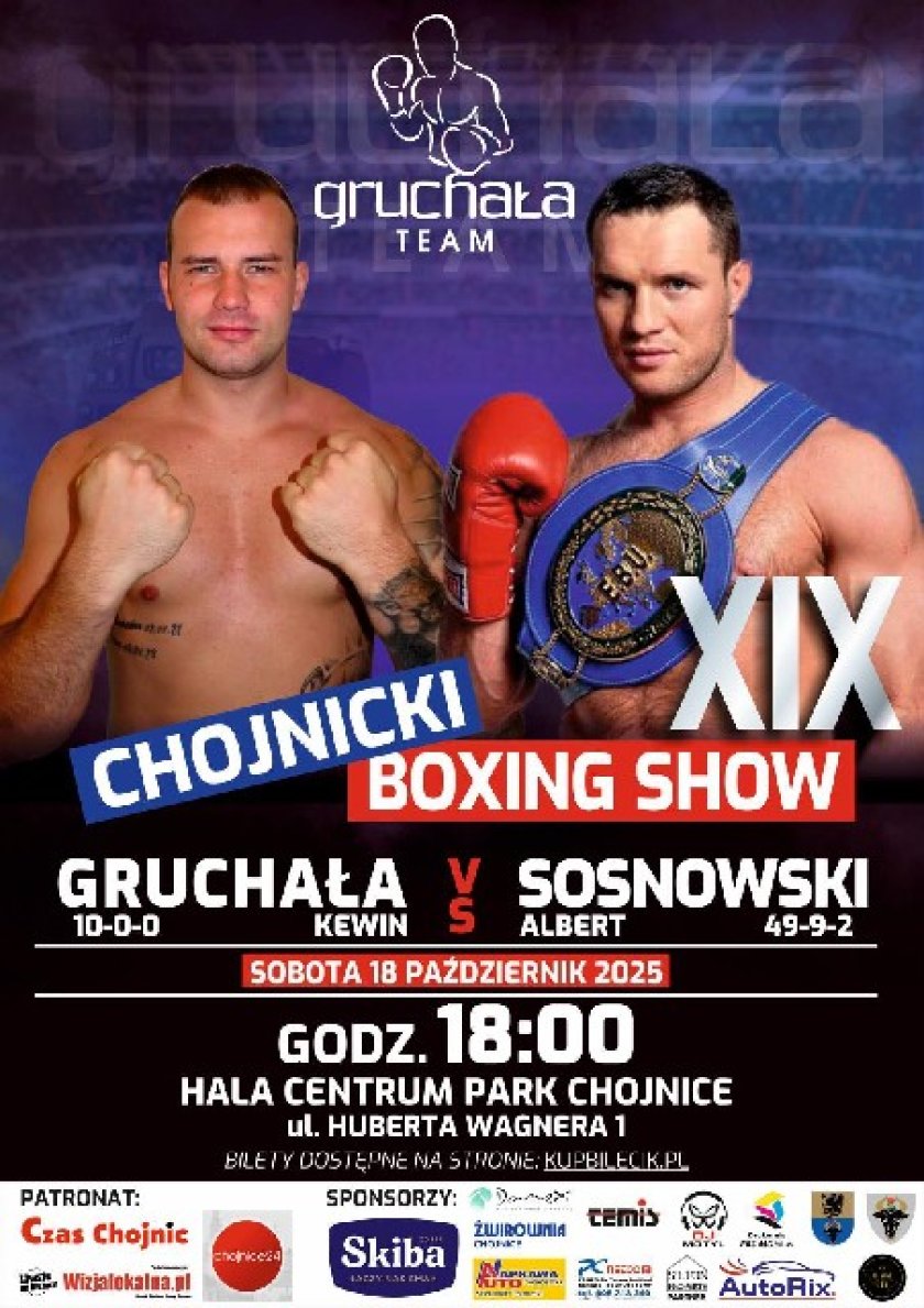 Walka na pięści, licytacje, koncerty i urodziny &quotPapy". Dziś 19.10 Chojnicki Boxing Show