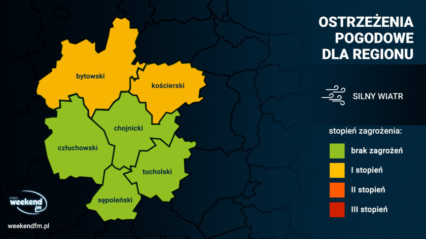 Uwaga na silny wiatr. IMGW wydał żółte alerty dla części naszego regionu