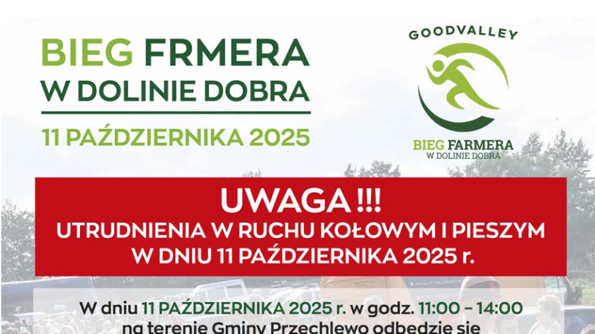 Wraca Bieg Farmera w Przechlewie. W sobotę 11 października odbędzie się siódma edycja, a pierwsza po trzech latach przerwy