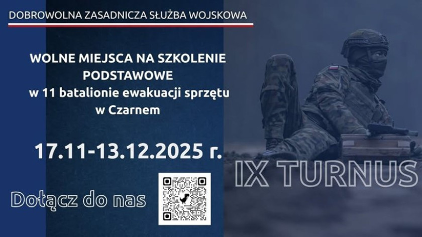 WCR w Człuchowie zapisuje na ostatni w tym roku turnus Dobrowolnej Zasadniczej Służby Wojskowej